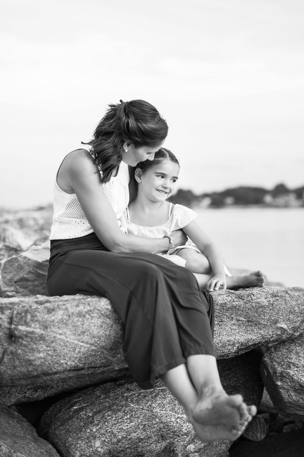 Southern CT Beach Sunset Family Portrait Session by Anne Miller annemillerphotographer.com